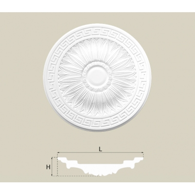 Dekorative Deckenrosette mit Musterung, Ø 51 cm R-23