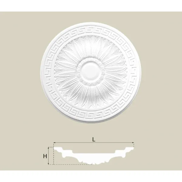 Dekorative Deckenrosette mit Musterung, Ø 51 cm R-23