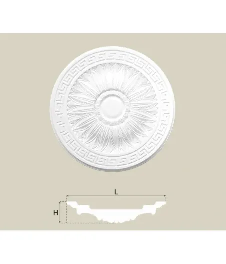 Dekorative Deckenrosette mit Musterung, Ø 51 cm R-23