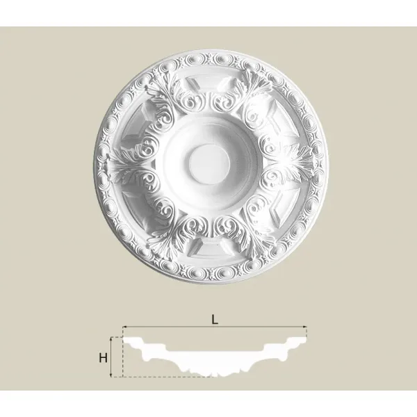 Dekorative Deckenrosette in exquisitem Design, Ø 48,5 cm R-11