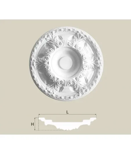 Dekorative Deckenrosette in exquisitem Design, Ø 48,5 cm R-11