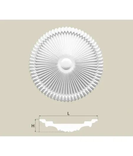 R-18 Deckenrosette Stuck Rosette Ø 61 cm