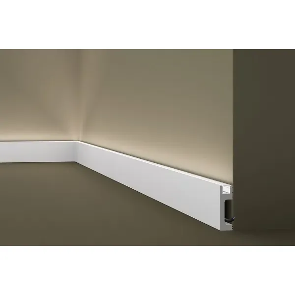 20 Meter Fußleiste Sockelleiste indirekte Beleuchtung Licht IL10 WALLSTYL 80x23