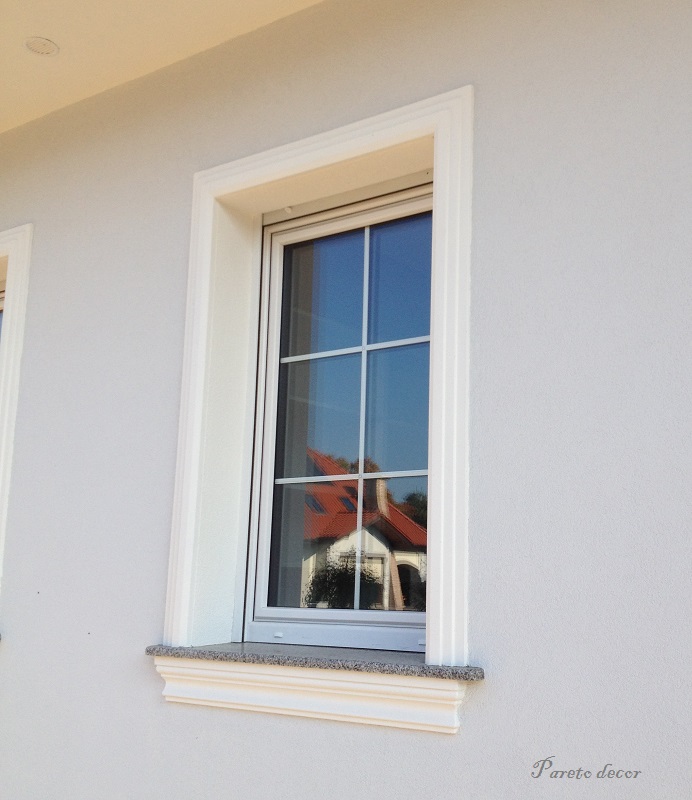 50 Meter Außenstuck Fassadenleisten Profil Modern Fensterleiste L-16