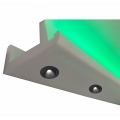 1 Stück Innenecke LichtStrahl Spots Profil für indirekte Beleuchtung XPS OL-10 Weiß 90x195 mm