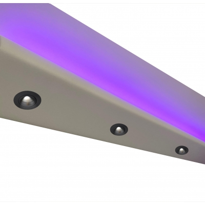 12 Meter LED LichtStrahl Spots Profil für indirekte Beleuchtung XPS OL-10 Weiß 90x195 mm