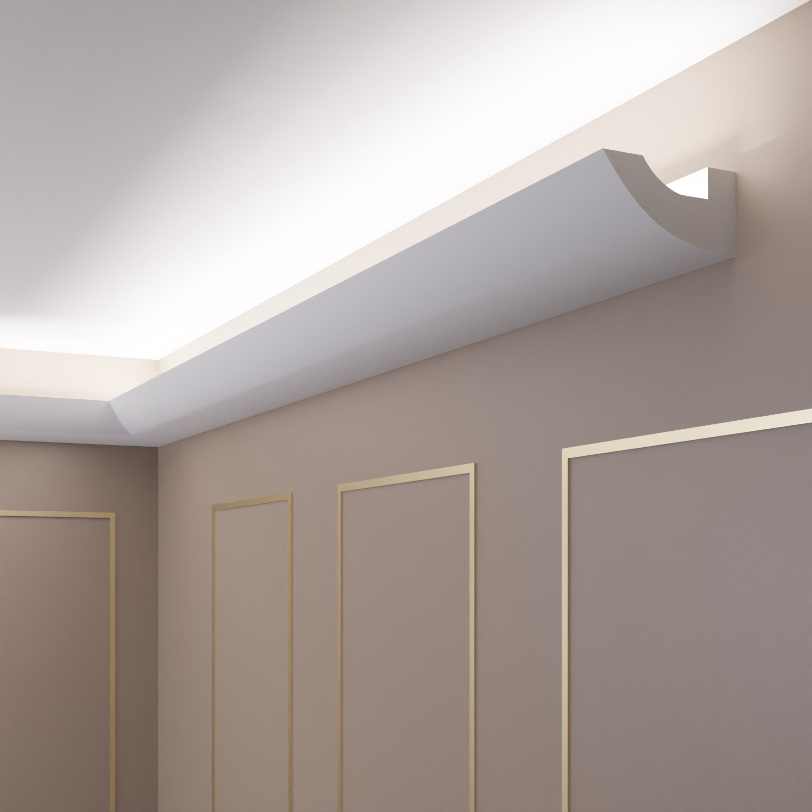 10 Meter+4 Innenecken LED indirekte Band für Beleuchtung OL-11 Stuckleiste