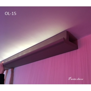 12 Meter OL-15 LED Profil für indirekte Beleuchtung Licht Zierleiste 9x15 cm