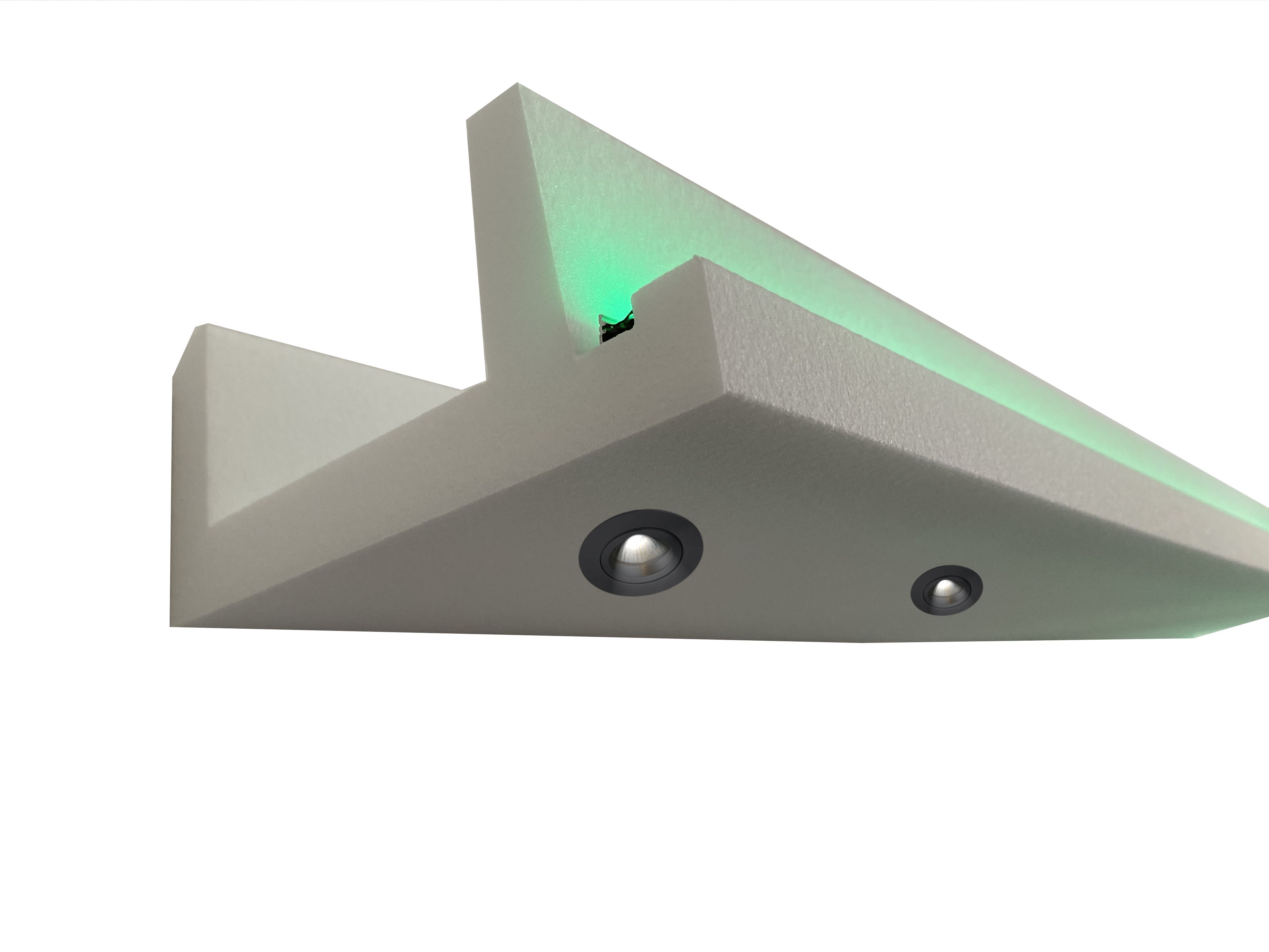 4 Stück Innenecken LED Band Profil Stuckleiste für indirekte Beleuchtung  OL-2 