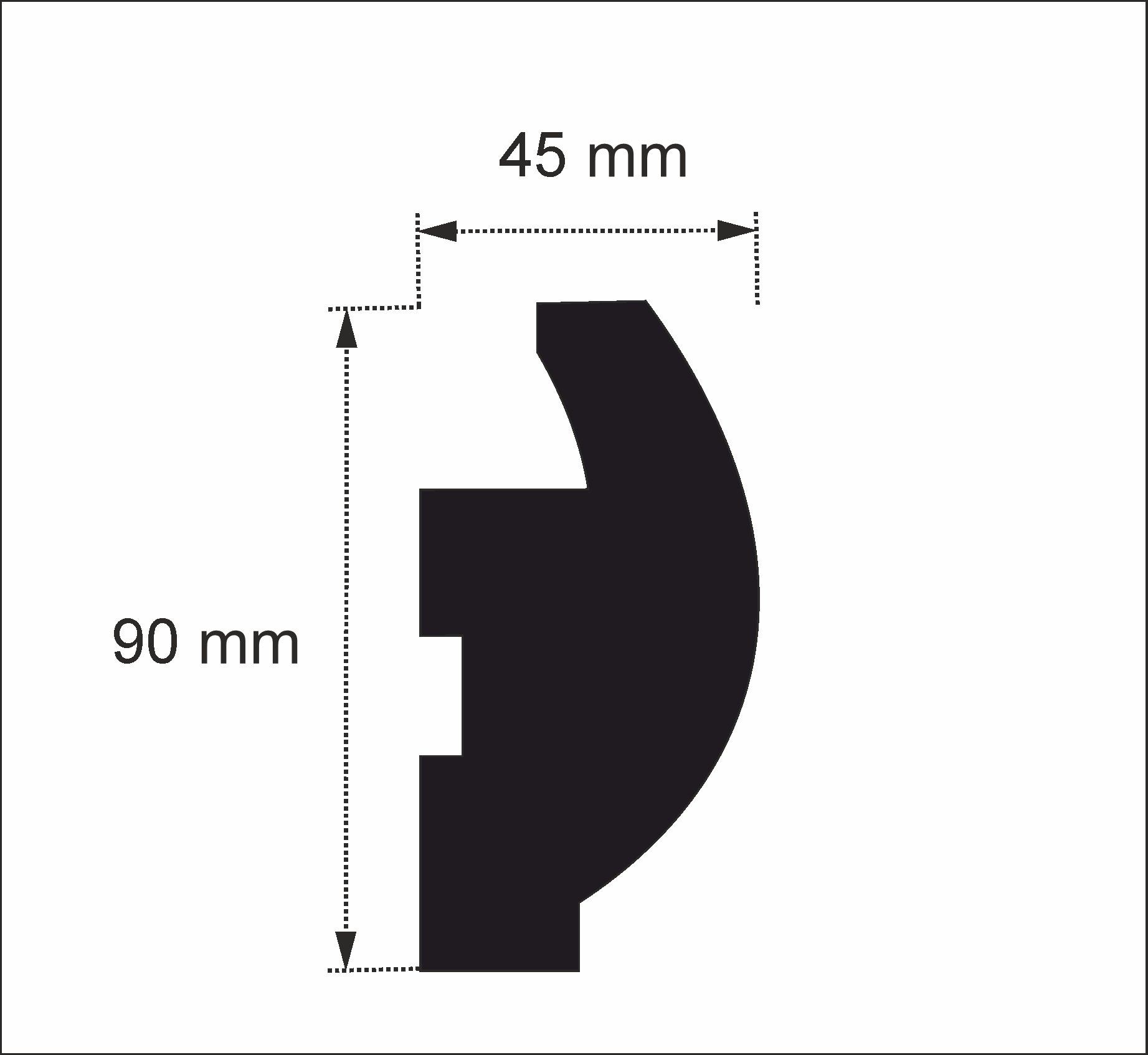 6 Meter LED Band Profil Stuckleiste für indirekte Beleuchtung XPS OL-3 