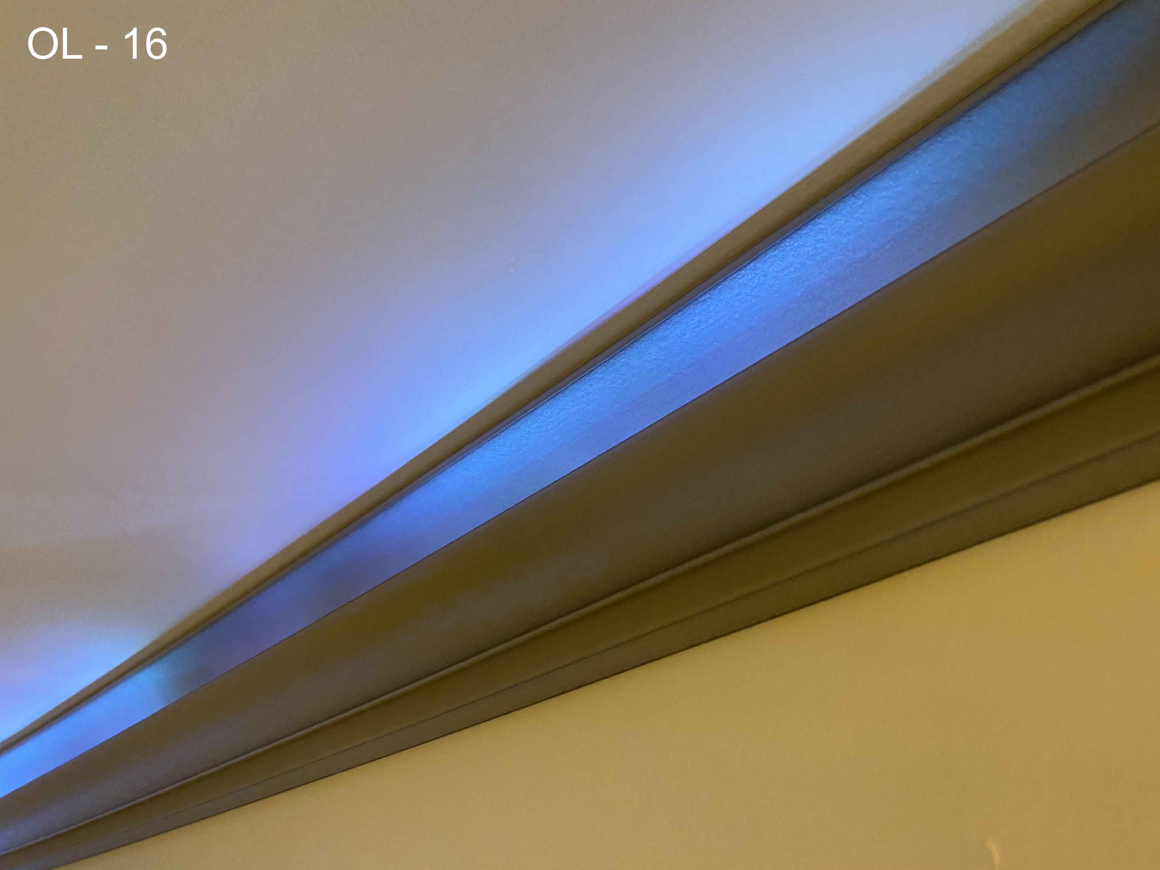 6 Meter LED Licht Bebauung Stuckleiste für indirekte Beleuchtung XPS OL-46 