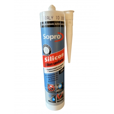 Sopro Sanitär Silicon 310 ml Bad Fliesen zum elastischen Füllen Weiß Unterwasser