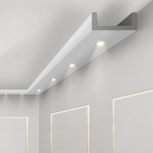 12 Meter LED Zierleiste Weiß Stuckleiste  für indirekte Beleuchtung XPS OL-20 