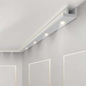 41 Meter+Ecken LED  Weiß Stuckleiste für indirekte Beleuchtung Wandleiste OL-16A 