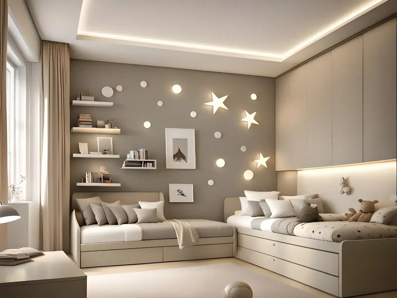 Designing children's rooms with safe and attractive stucco moldings and profiles Led